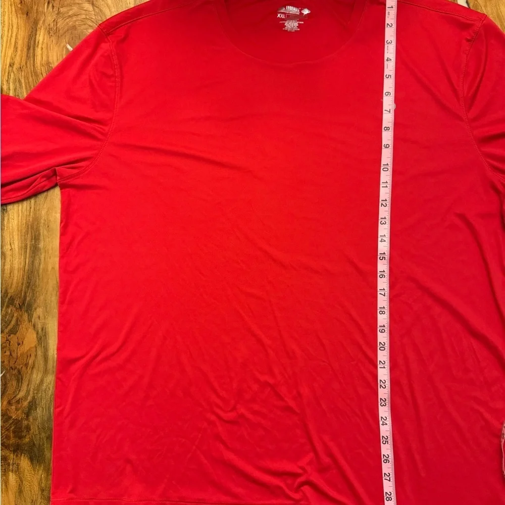 Reel Legends Reel-Tec Performance Long Sleeve Shirt Red XXL